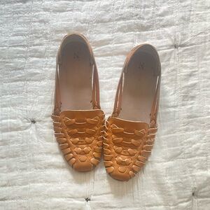 Nisolo leather Ecuador Huarache - Almond size 8